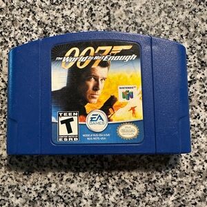 007: The World is Not Enough - Blue Nintendo 64 Cartridge